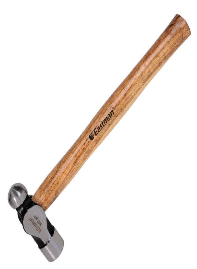 Eastman Ball Pein Hammers - American Type, 500 Gms, Drop Forged Steel with Seasoned Wood Handle Fitting For Home Industrial & Professional Use (E-2064) - Image 1